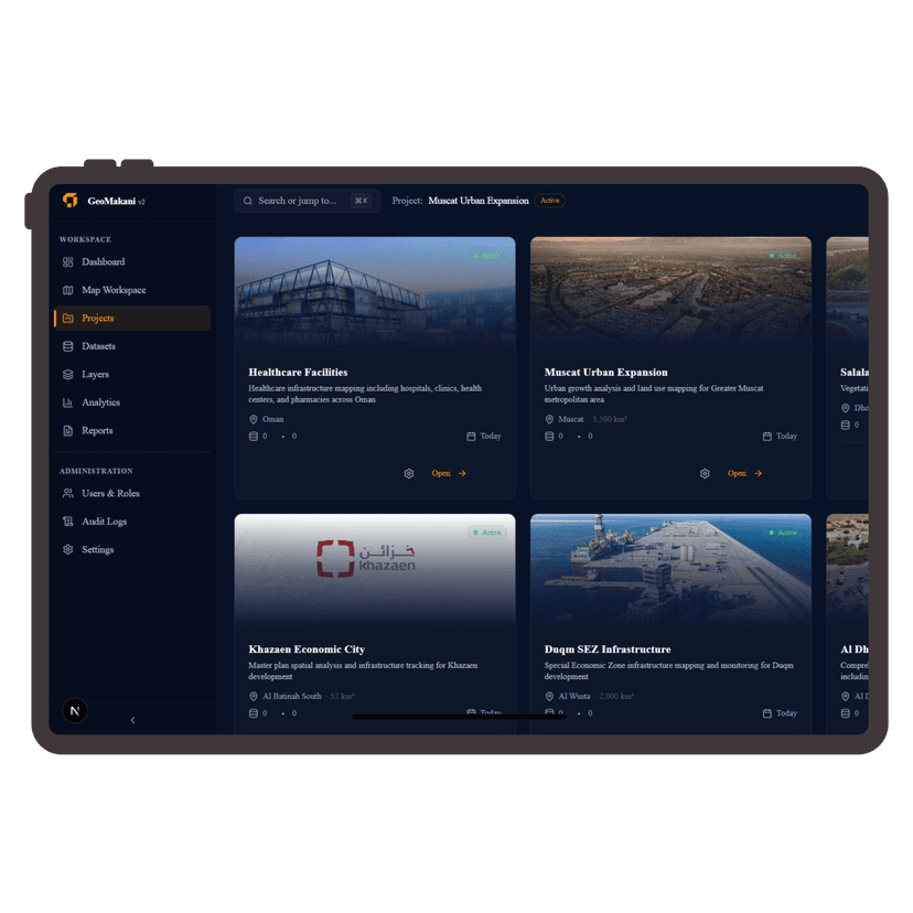 Project management UI